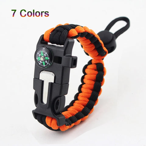 Multi-functional Outdoor Bracelet Camping Hiking Escape Tool Military Emergency Wrist Strap Wilderness Field Survival