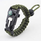Multi-functional Outdoor Bracelet Camping Hiking Escape Tool Military Emergency Wrist Strap Wilderness Field Survival