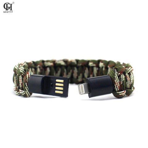 Survival Bracelet USB Fit IPhone iPad Outdoor Multifunction Charger