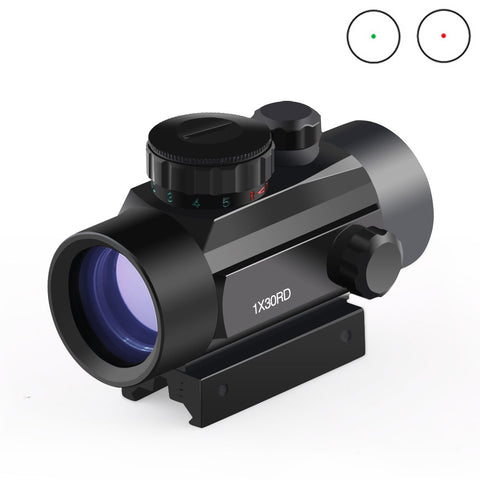 Optic Sight Scope 1X30 Rifle Red/Green Dot Sight Glock 20mm Rail Mount Discovery Lunette Air Gun  Scope Hunting Optics  Caza